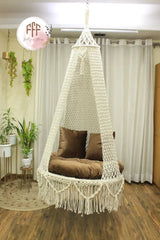 Soul Swing Single Seater 35 Inches / White Peach Brown