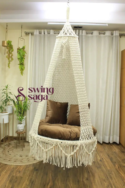 Soul Swing Single Seater 35 Inches / White Peach Brown