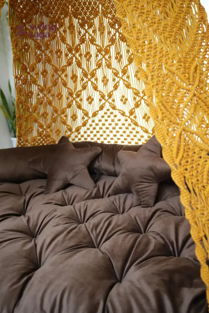 Sunflower Yellow Sofa Cum Bed Swing