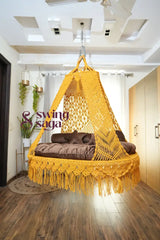 Sunflower Yellow Sofa Cum Bed Swing