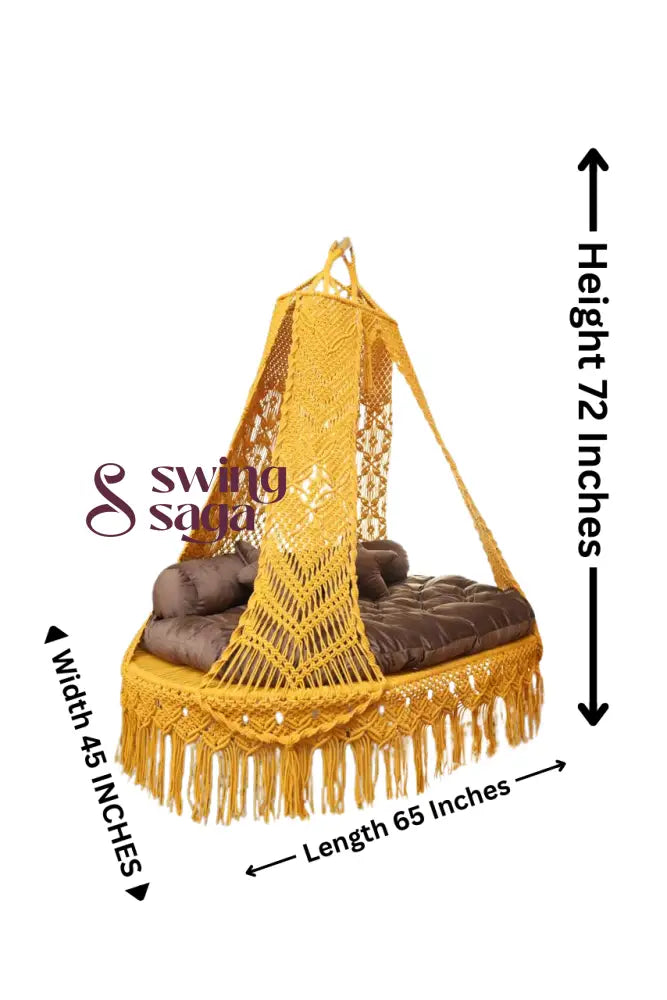 Sunflower Yellow Sofa Cum Bed Swing