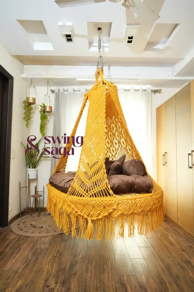 Sunflower Yellow Sofa Cum Bed Swing