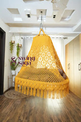 Sunflower Yellow Sofa Cum Bed Swing