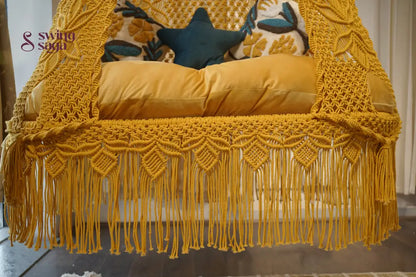 Yellow boho sofa swing - Swing Saga