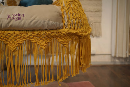 Sunny Yellow  Double seater hanging chair - Swing Saga