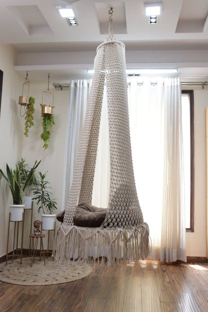 White single seater hanging chair - Swing Saga