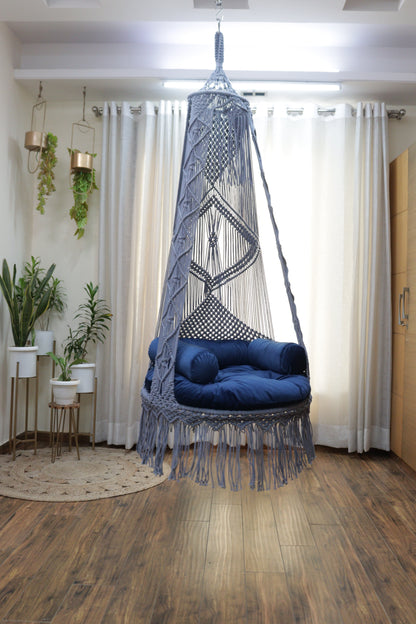 English Blue single seater hanging chair - Swing Saga