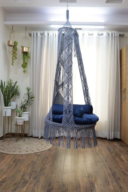 English Blue single seater hanging chair - Swing Saga