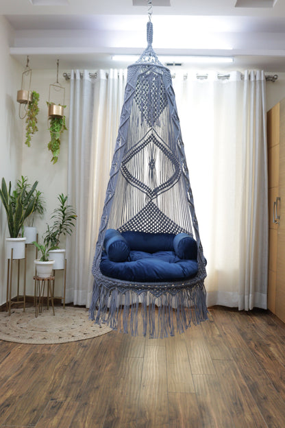 English Blue single seater hanging chair - Swing Saga