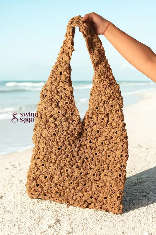 handcrafted boho macrame bag for casual wear and accessories.