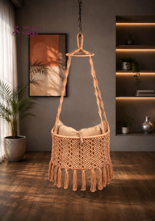 The Coral Hug hanging swing - handwoven - 80 kgs / 25*22 inches