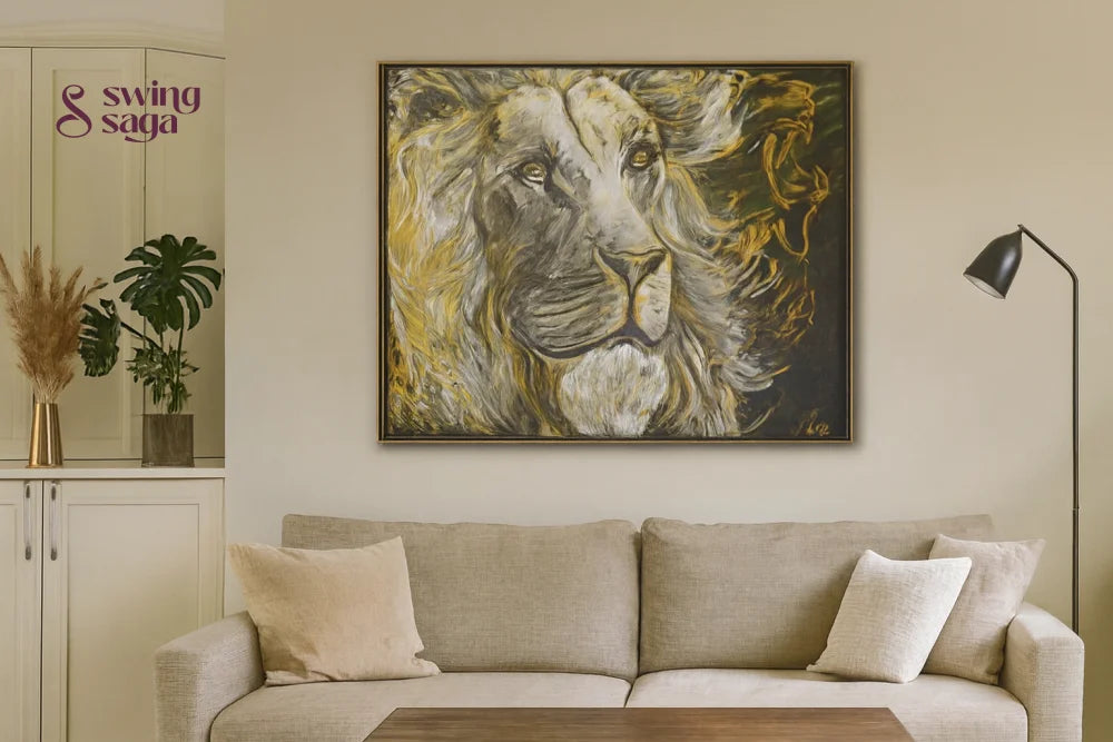 The Golden Gaze - The Lion Painting