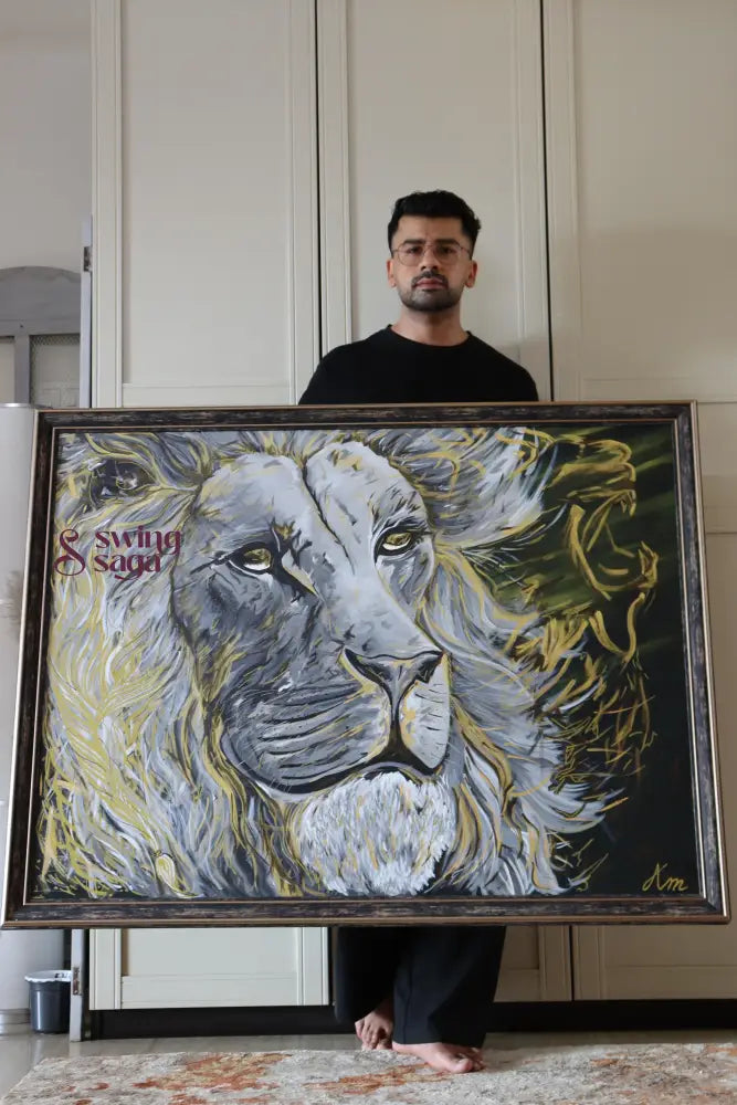The Golden Gaze - The Lion Painting