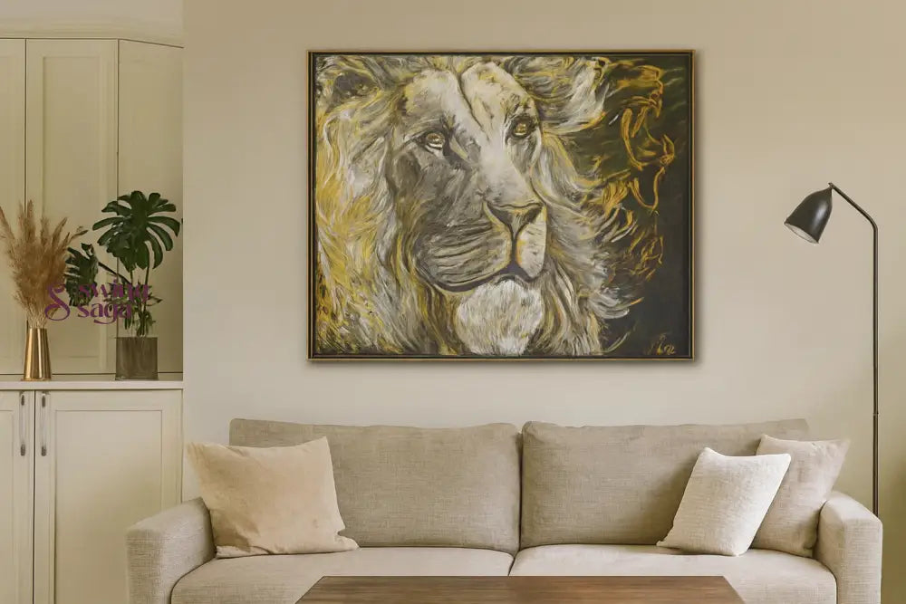 The Golden Gaze - The Lion Painting