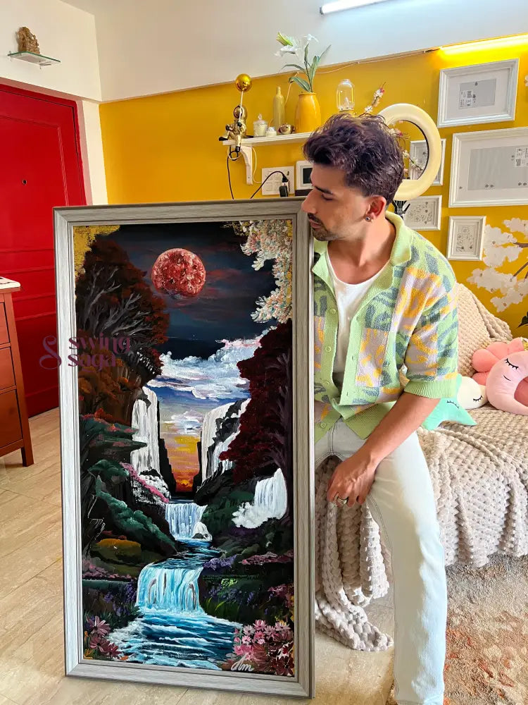 Where the Moon Touches Earth Painting