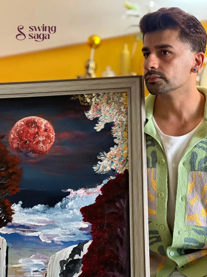Where the Moon Touches Earth Painting