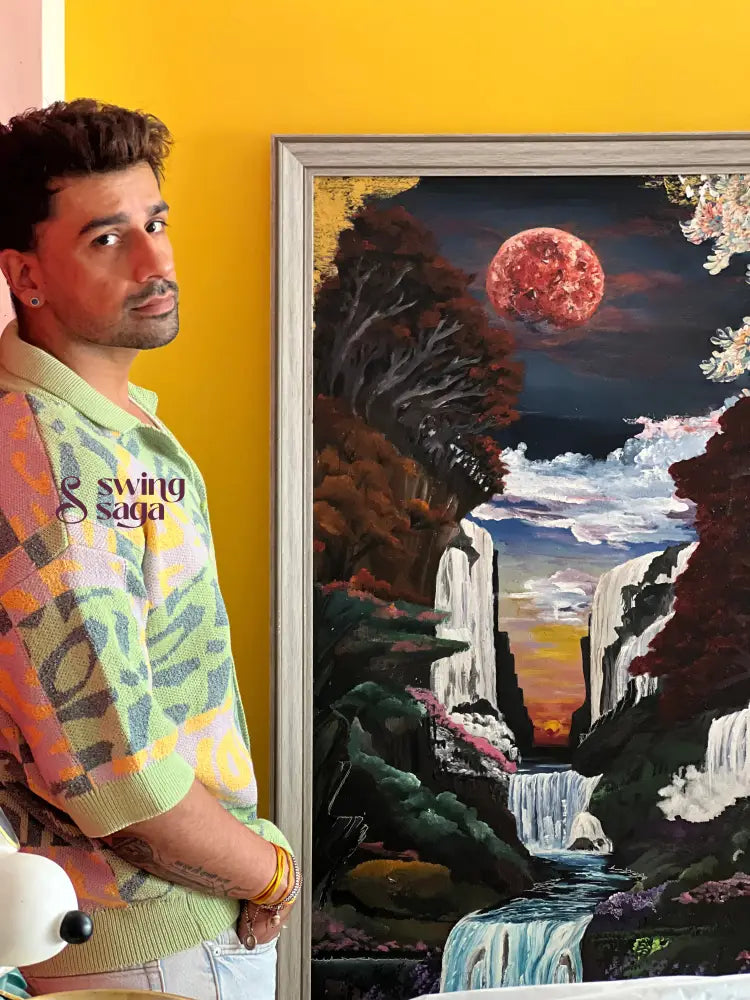 Where the Moon Touches Earth Painting