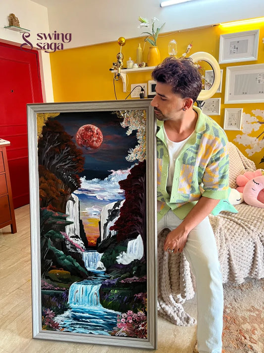 Where the Moon Touches Earth Painting