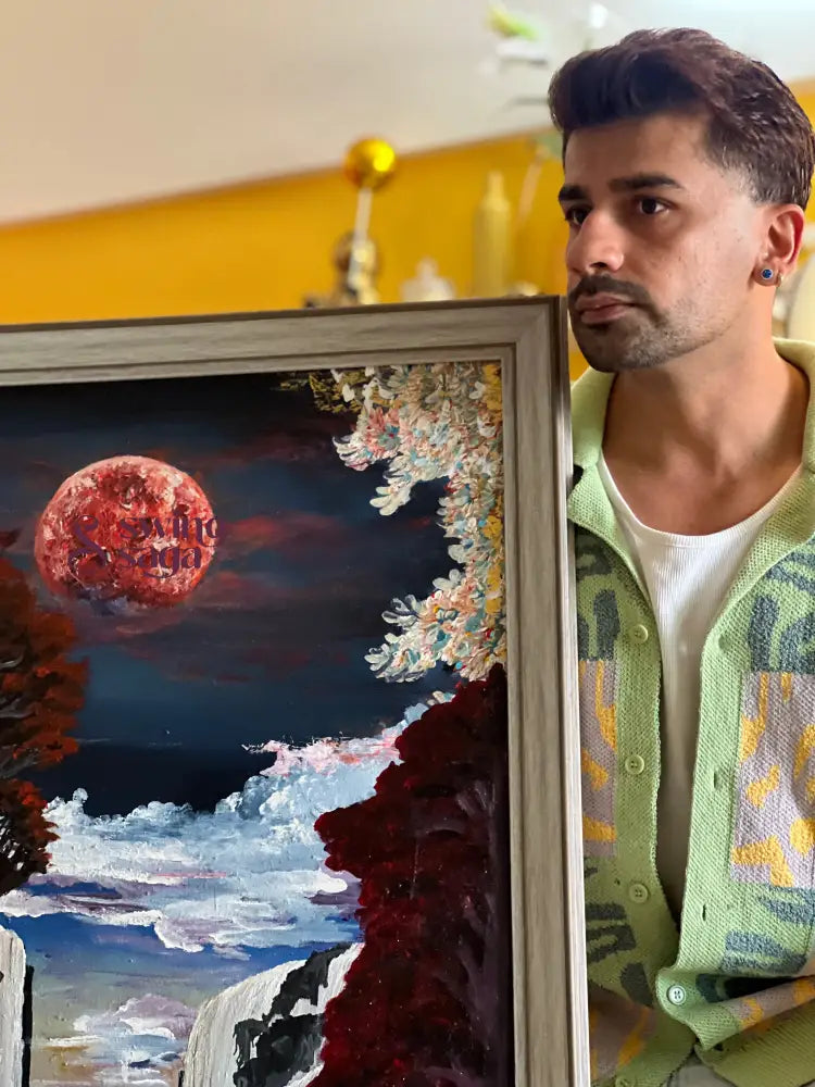 Where the Moon Touches Earth Painting