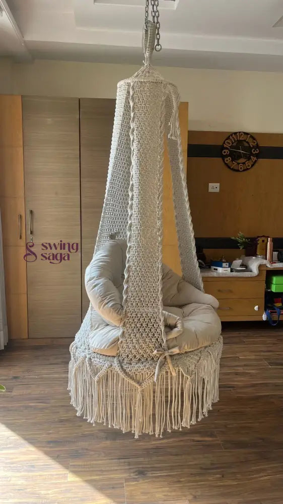 White single seater hanging chair - Swing Saga