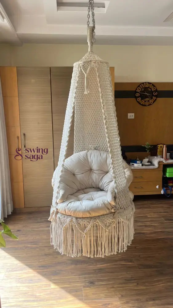White single seater hanging chair - Swing Saga