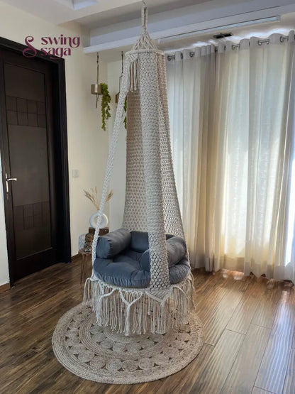 White single seater hanging chair - Swing Saga