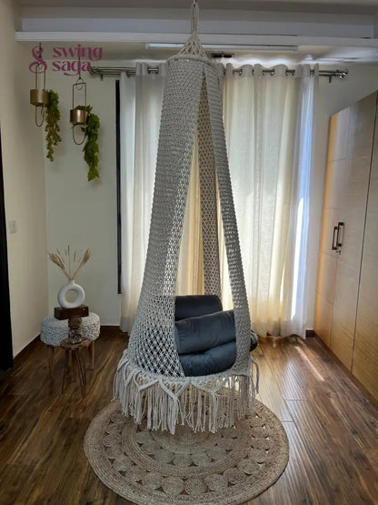 White single seater hanging chair - Swing Saga