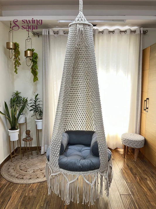 White single seater hanging chair - Swing Saga