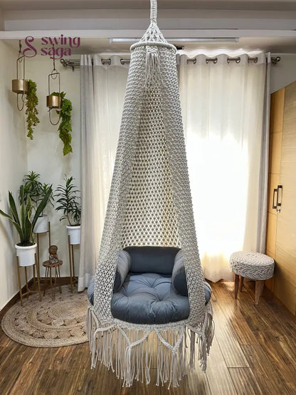 White single seater hanging chair - Swing Saga