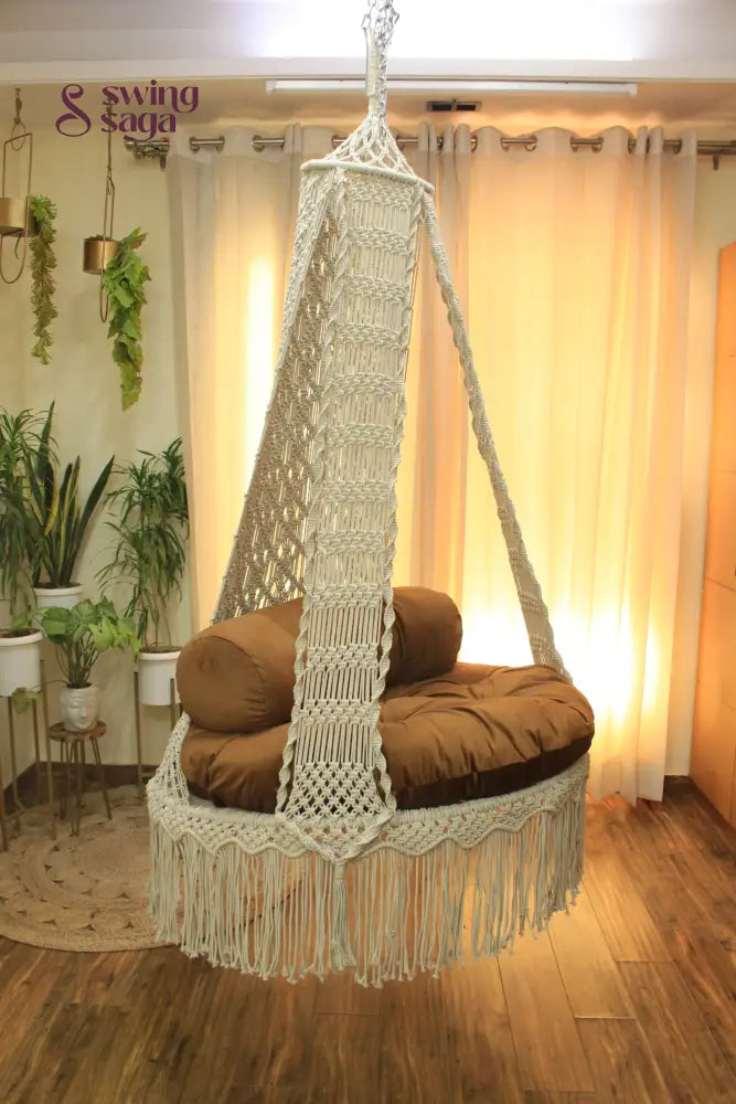White single seater hanging chair - Swing Saga