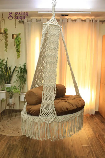White single seater hanging chair - Swing Saga
