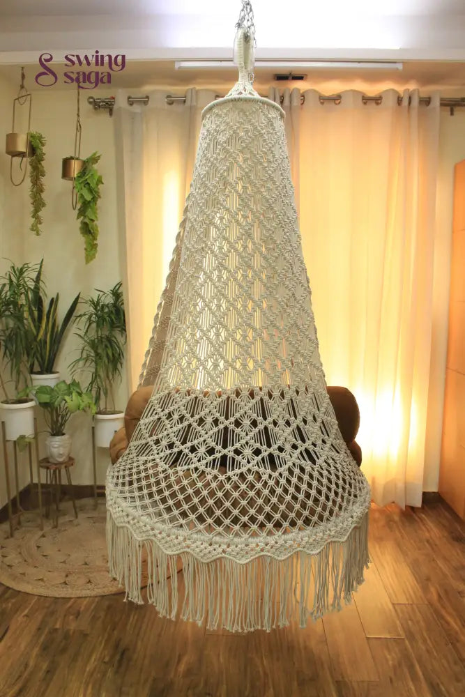 White single seater hanging chair - Swing Saga