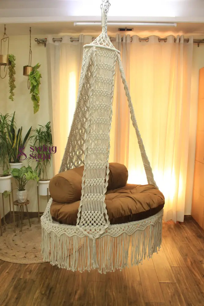 White single seater hanging chair - Swing Saga