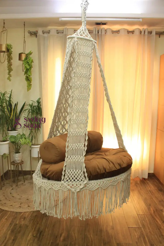 White single seater hanging chair - Swing Saga