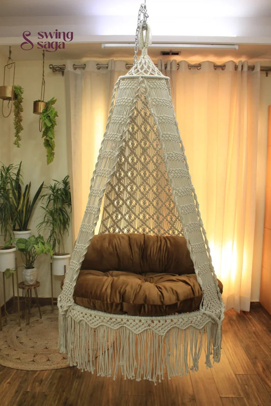 White single seater hanging chair - Swing Saga