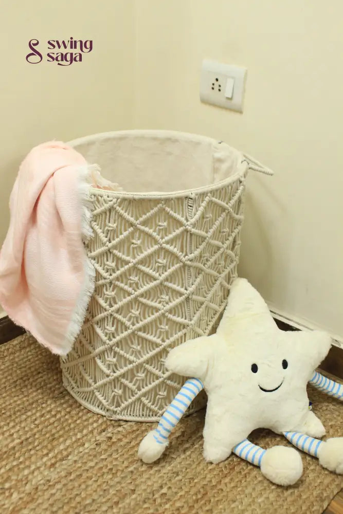 White Sand Laundry Basket - Large