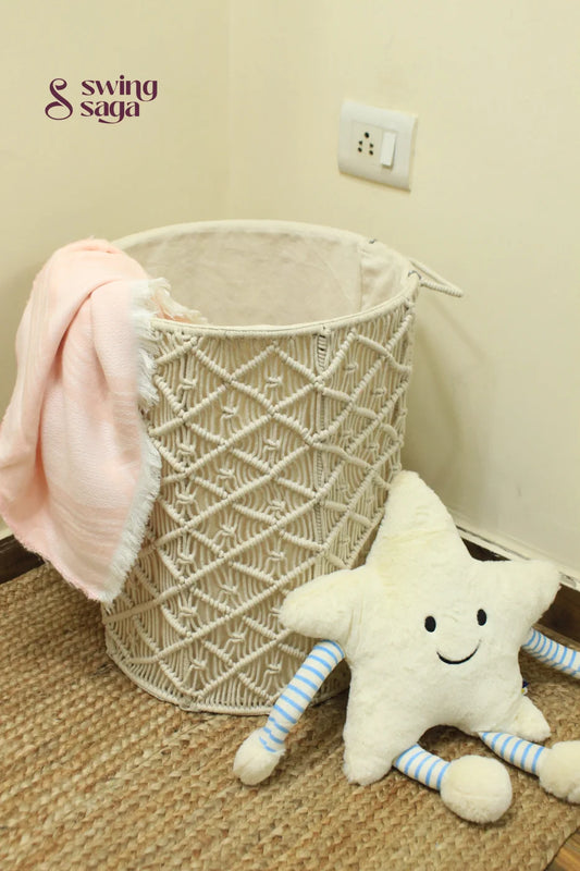 White Sand Laundry Basket - Large
