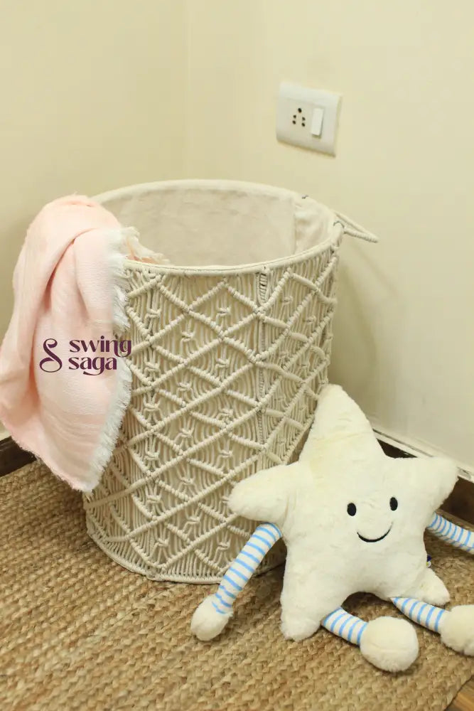 White Sand Laundry Basket - Large