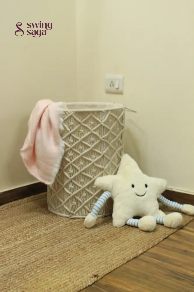 White Sand Laundry Basket - Large