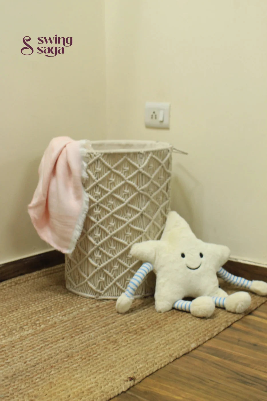 White Sand Laundry Basket - Large