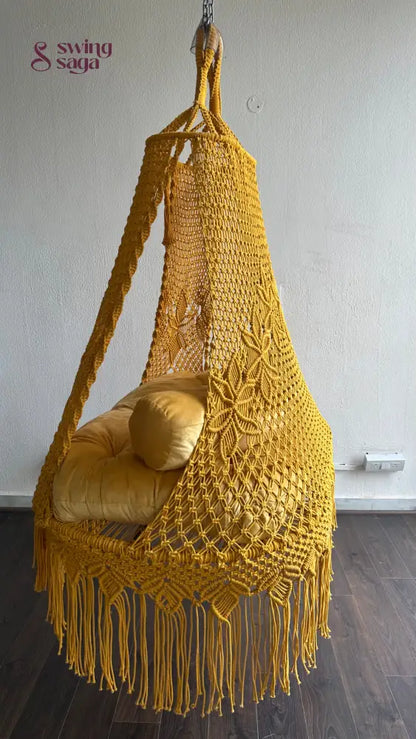 Yellow boho sofa swing - Swing Saga