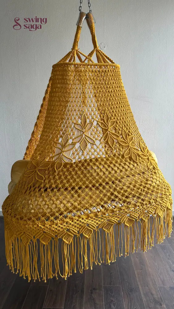 Yellow boho sofa swing - Swing Saga