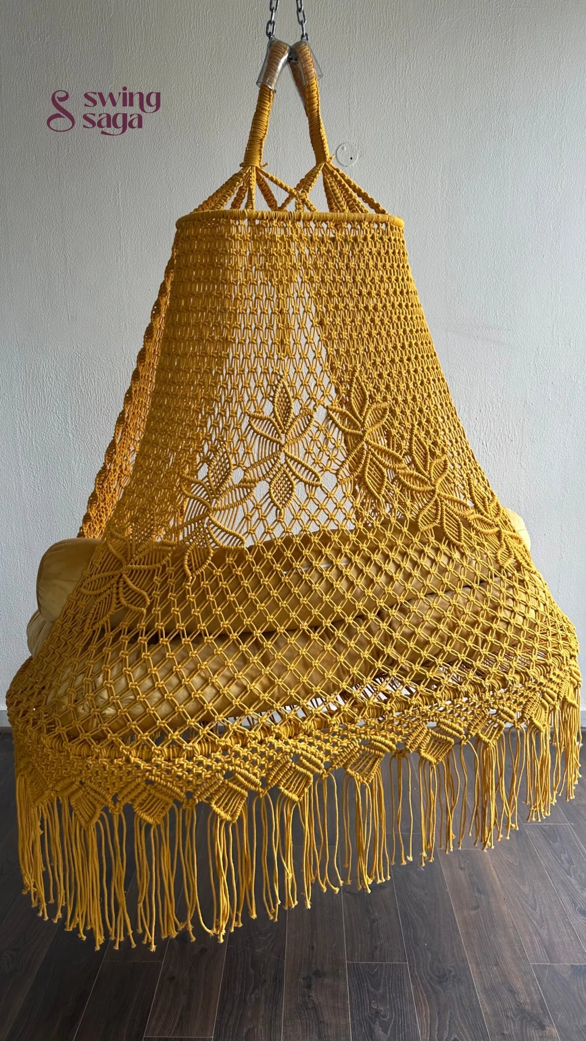 Yellow boho sofa swing - Swing Saga