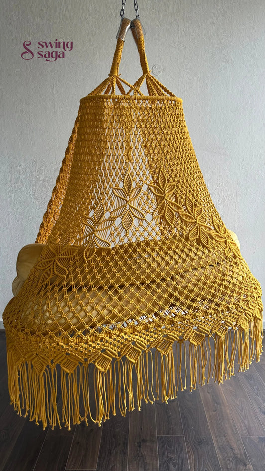 Yellow boho sofa swing - Swing Saga